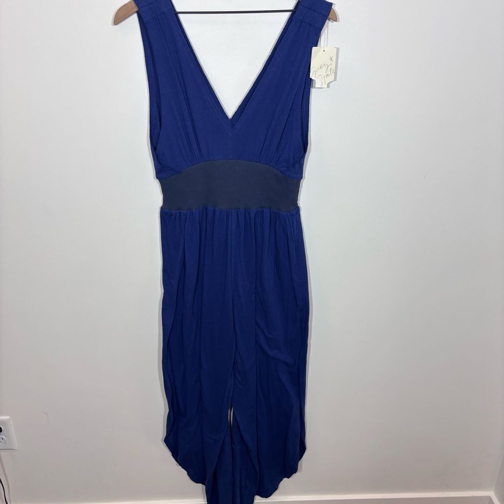 Grey State Apparel Brandy Jumpsuit NEW with tags One Size Indigo Cotton/Linen